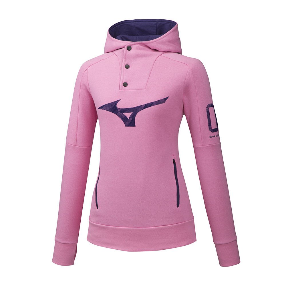 Sudaderas con capucha Mizuno Heritage Mujer Rosas España IGXM-80423